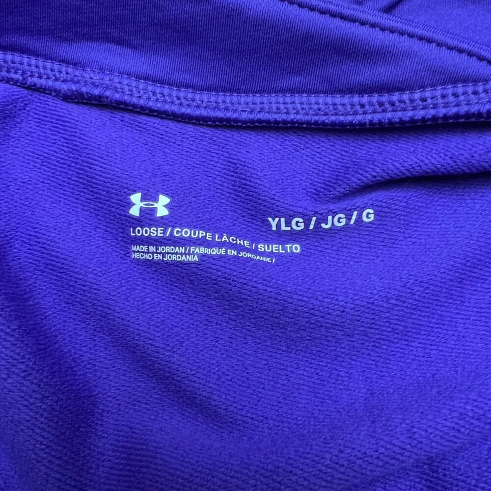 Under Armour Youth 'Purple' Athletic Long Sleeve Pullover 1356989-754 size YLG